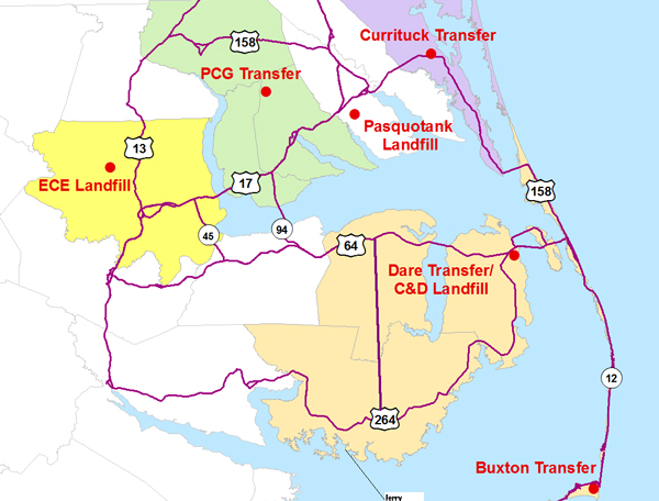 Transfer Stations Map